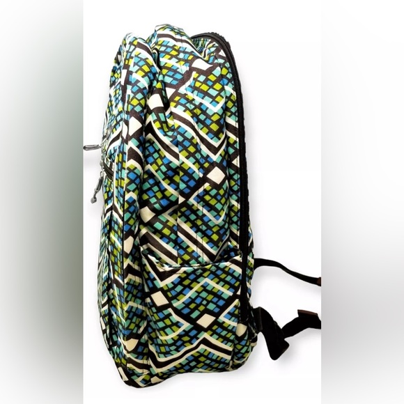 VERA BRADLEY 12176 Geometrical Patterned Backpack Book Bag- Multicolor - Picture 3 of 9